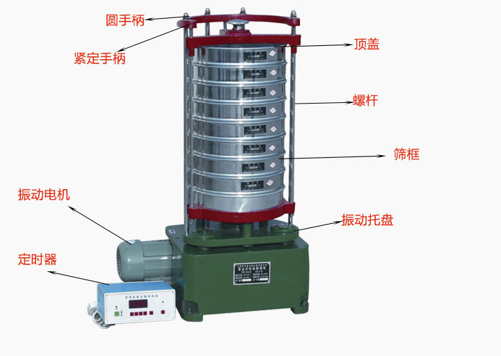 頂擊式振篩機結構